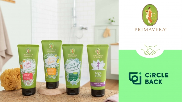Primavera testet Pfandsystem für Duschgelverpackungen - Die Verpackungen der Duschbalsame von Primavera bekommen künftig ein zweites Leben: In einem Pilotprojekt mit Circleback werden sie gesammelt und zu hochwertigem Rezyklat verarbeitet - Quelle: Primavera